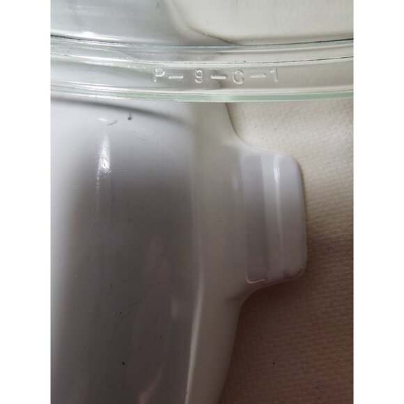 CorningWare Blue Cornflower Square Skillet/Casserole Dish with Lid P-9-B , Vint - Picture 6 of 10